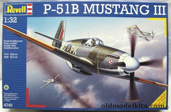 Revell 1/32 North American P-51B Mustang - With Warbird Decals 32001 Tuskegee P-51 B/C, 4740 plastic model kit